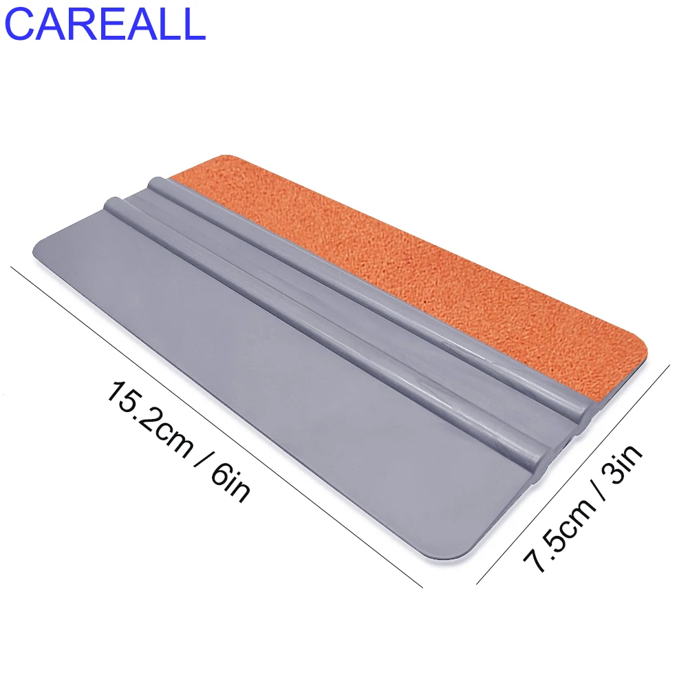 6 inch Suede Felt Squeegee Car Vinyl Wrap Carbon Film Sticker Decal Wallpaper Applicator Window Tint Tool Wiper Scraper CAREALL car wrapping tools,vinyl squeegee,window tinting squeegee,automotive film tools,window tint squeegee