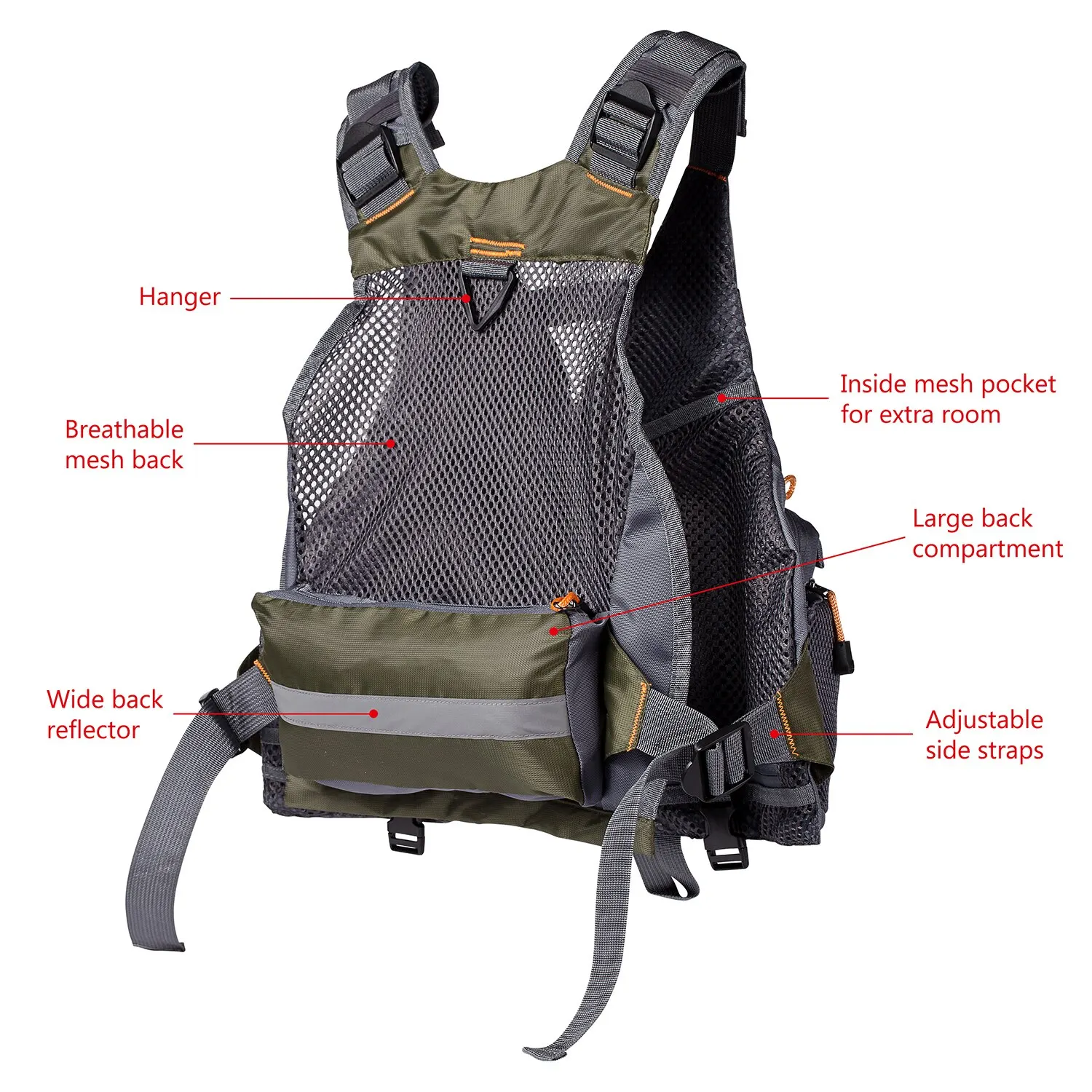Bassdash Backpack Straps Replacement Adjustable Padded Shoulder Adult, Black