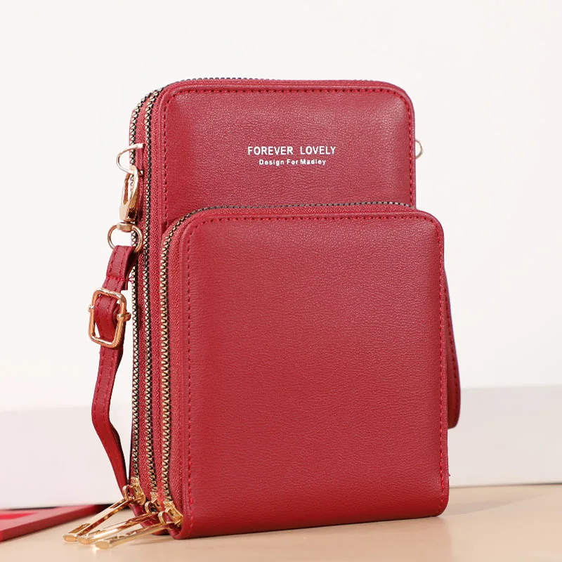 Handbags Women Bag Female Shoulder Bag Messenger Bag Large-capacity Mirror Touch Screen Mobile Phone Bag Wallet Card Case 