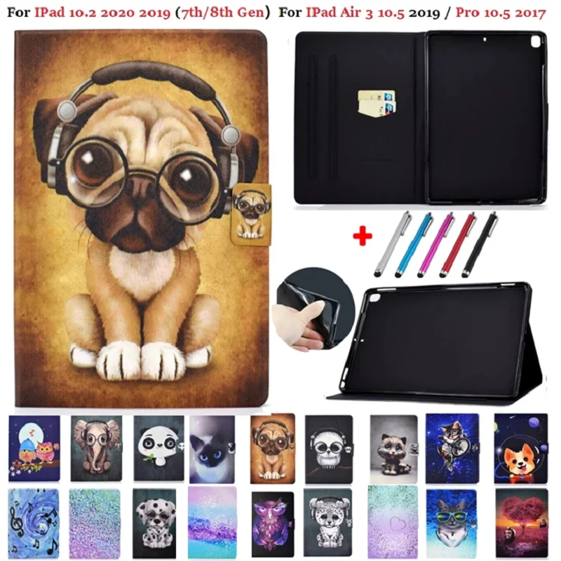 Per Ipad 10.2 Case 2019 7A Generazione Coque Per Ipad 10 2 8 7 8Th Gen Cover Kids Tiger Puppy Per Ipad Air 3 Pro 10.5 Shell Pen