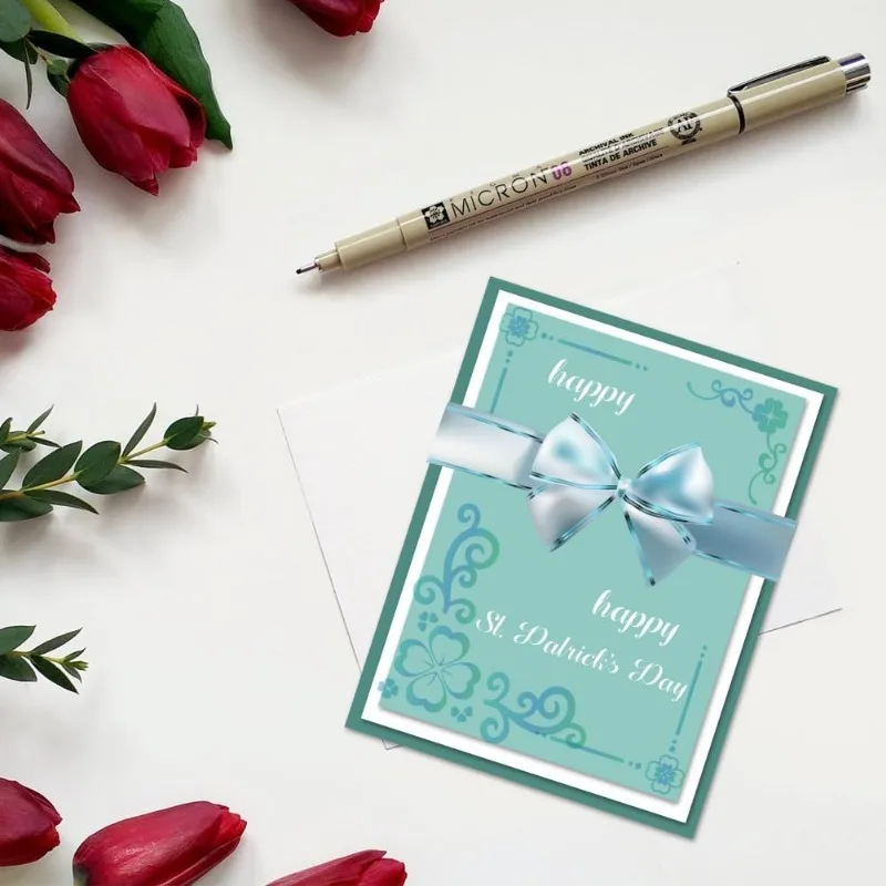 1 pc St. Patrick's Day Clear Stamps Silicone Stamps Clover Corner Background Transparent for St. Patrick's Day clear stamps clear rubber stamps