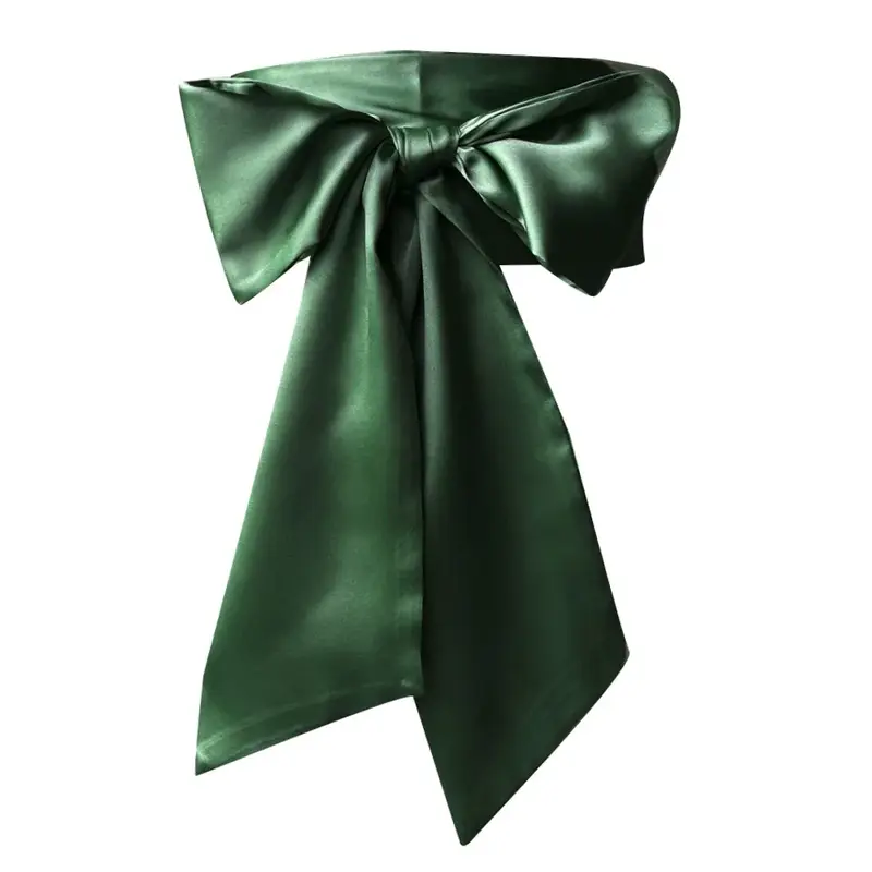 Satin Silk Bow Corset Waist Belt Wide DIY Bowknot Fabric Ribbon Cummerbunds Decorative Waist Cover For Women Lady Girl Bridal - Image 26