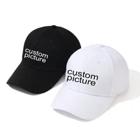 Customization Logo Text Pattern Printed Baseball Caps for Women Man Personalized Hats Casual Hip Hop Cap Black/White/Navy Blue 1