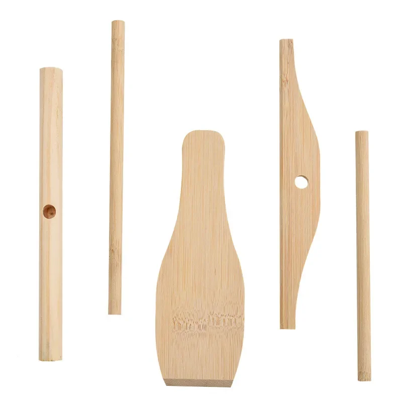 T-Shaped Pancake Utensils Wooden Pancake Shelf Spreader Stick Non-Stick Spreading Pie Tools Restaurant Home Kitchen pancake tool