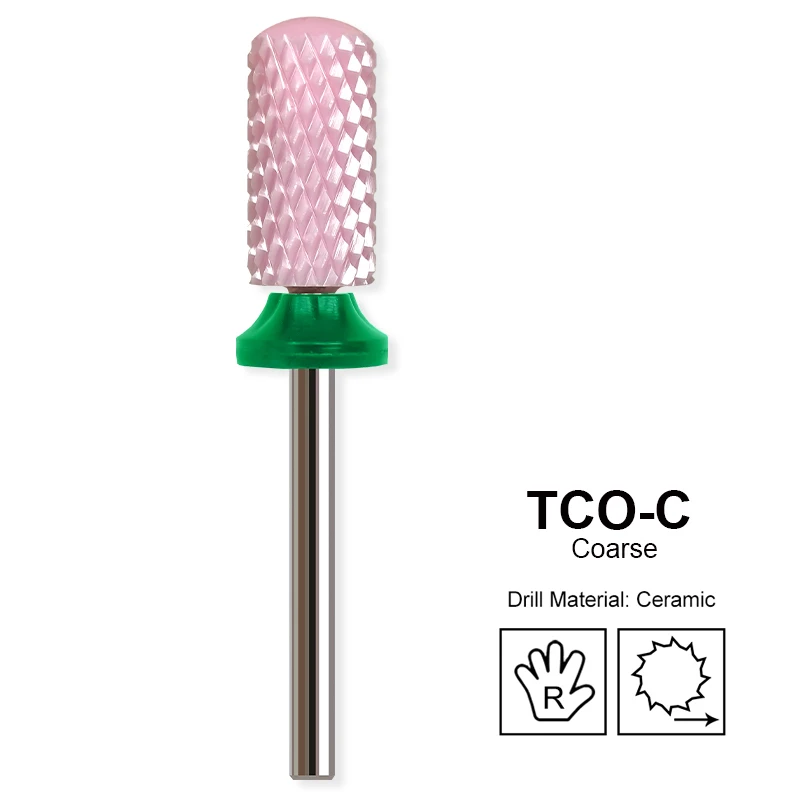 Ceramic Carbide Nail Drill Bit - Pink Manicure Polishing Tool