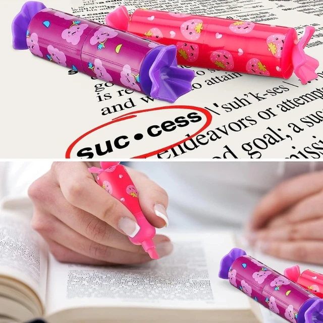 24 Evidenziatori Mini A Forma Di Caramella | Regalini Per Feste, Compleanni E Scuola - Foto 10