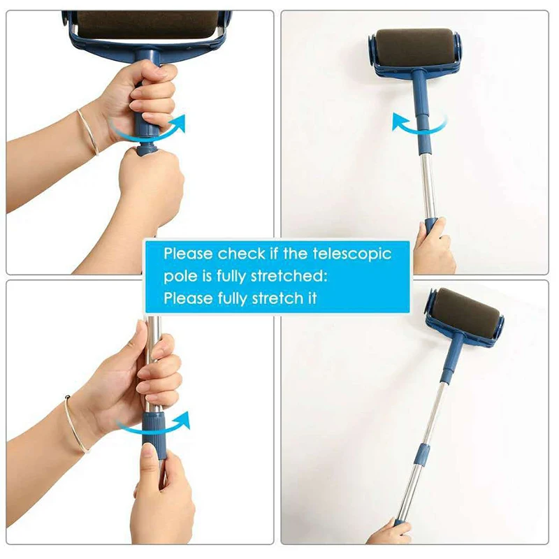 6-Piece Multifunctional Paint Roller Angle Brush Handle Tool Wall Paint Roll DIY Home Easy to Operate Brush paint brush paint roller wall brush rubber roller brush