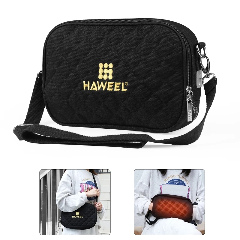 

Сумка-мессенджер через плечо HAWEEL, маленькая холщовая Сумочка для хранения цифровых планшетов и телефонов с подогревом для рук