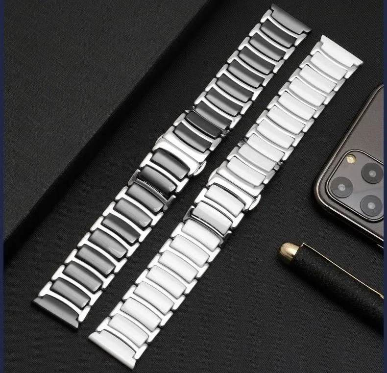 Ceramic Metal Strap for Apple Watch Ultra2 9 8 7 49mm 45mm 41mm Correa Bracelet Belt IWatch Series 6 5 4 SE 44mm 42mm 40mm Band