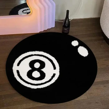8 Ball Round Area Rug 1