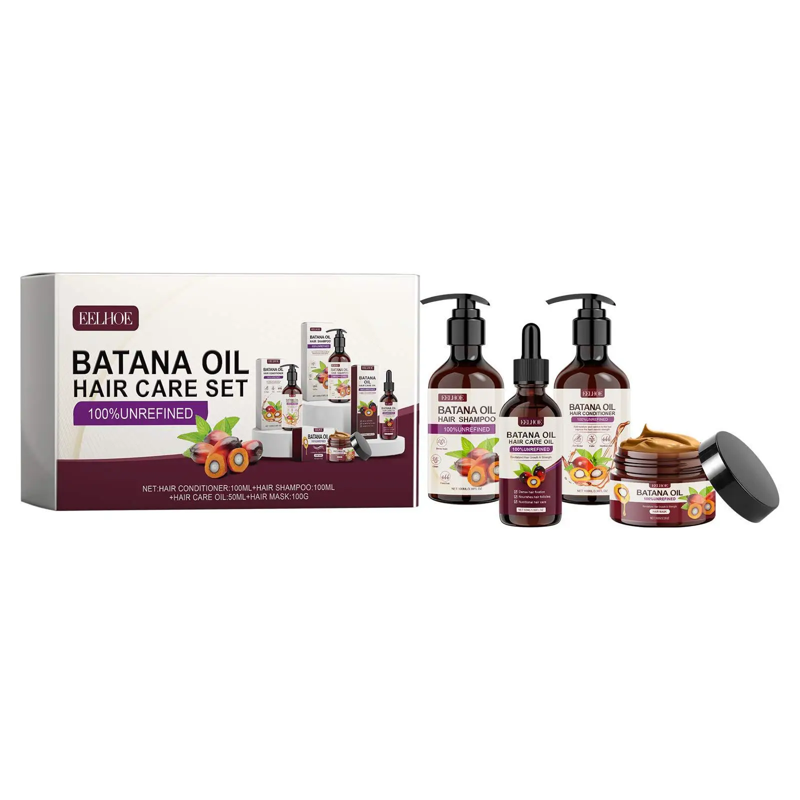 Keratin Treatment for Hair Moisturizing Collagen Hair Treatment Deep Repair Conditioning Batana Oil Anti Breakage Care Kit