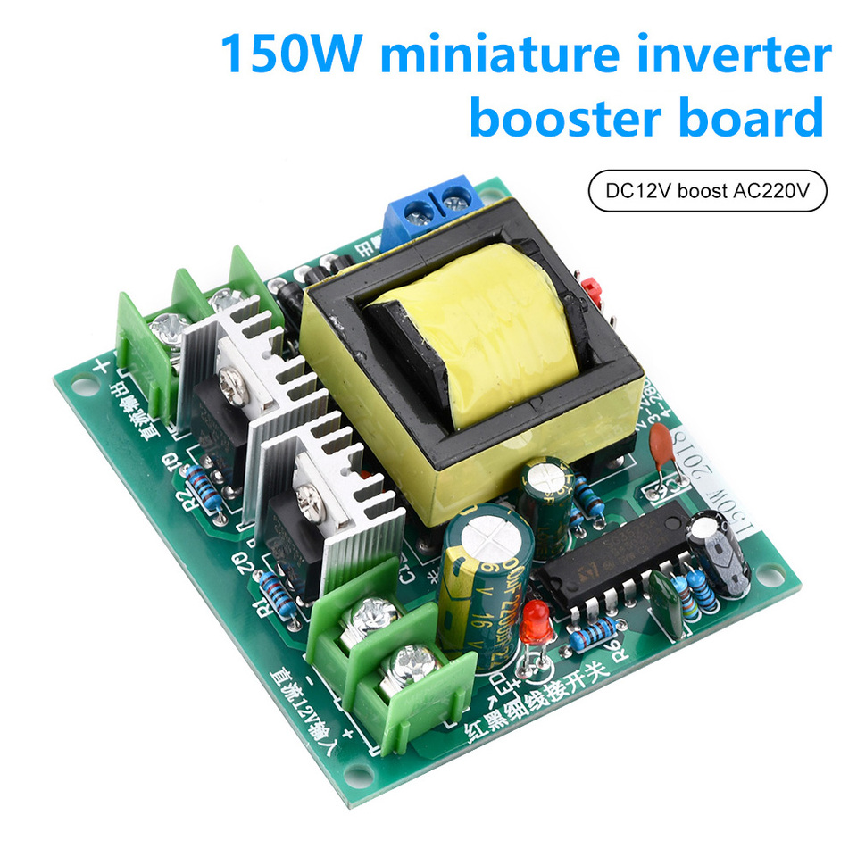 DC-AC Boost Inverter 12V to 220V Step UP Power Supply Module Inverse Converter Booster Module Voltage Power Regulator 150W