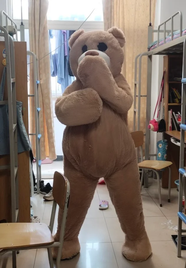 Cosplay Plüsch tanzen Bär Teddybär Cartoon Charakter Kostüm Maskottchen Geburtstag Party Erwachsene Kostüm Werbung Kostüm