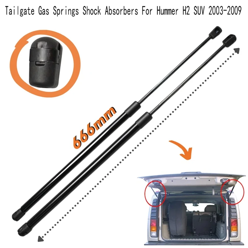 

2 Pcs 666Mm Gas Springs Shock Absorbers Trunk Struts For Hummer H2 SUV 2003-2009