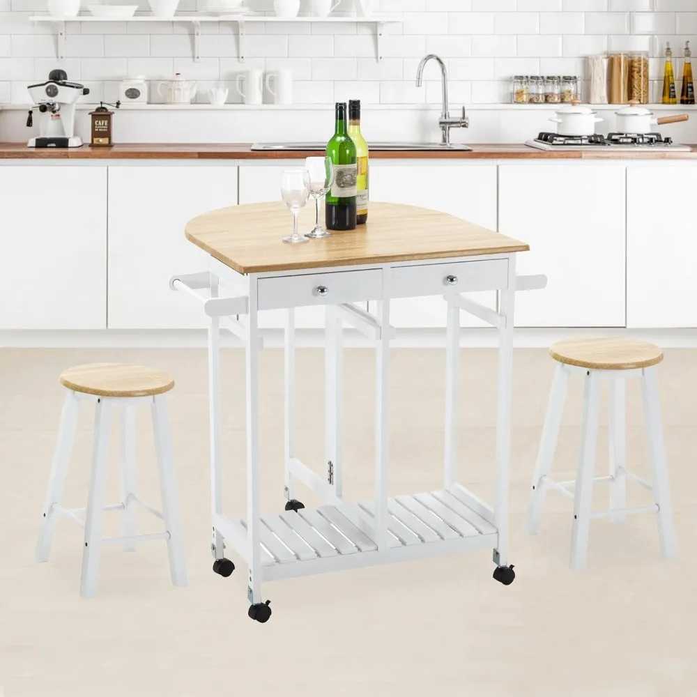 Rolling Kitchen Island Cart Trolley 2
