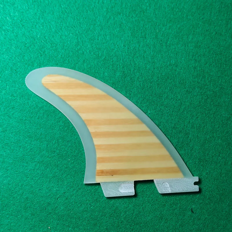 NEW FCS2 S/M Bamboo Surf Fin Eco-Friendly Natural Material Easy Fit for Most Boards Beginner Stability Control, Bamboo Aesthetic