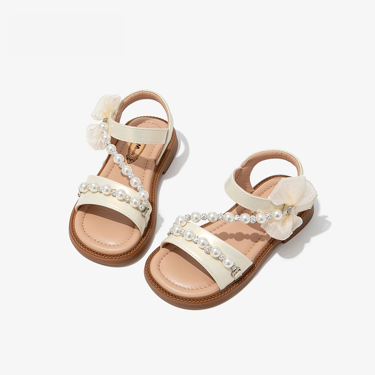 Girls Summer Sandals with Non Slip Soft Sole and Cute Bowtie