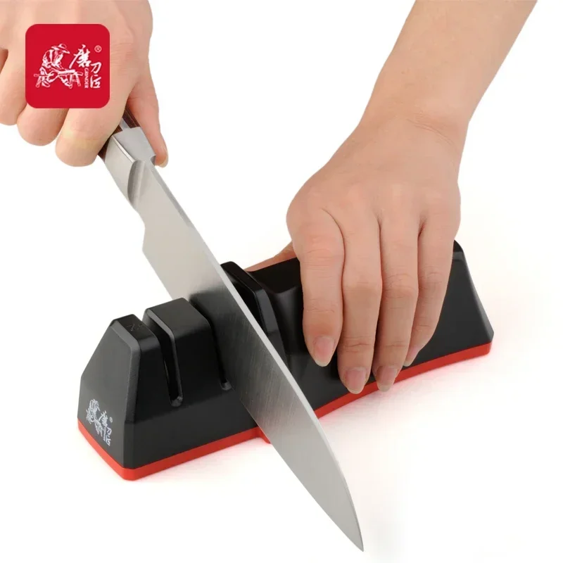 3-Stage Knife Sharpener – Diamond, Tungsten Steel & Ceramic Sharpening System | Kitchen Knife Honing & Grinding Tool 6