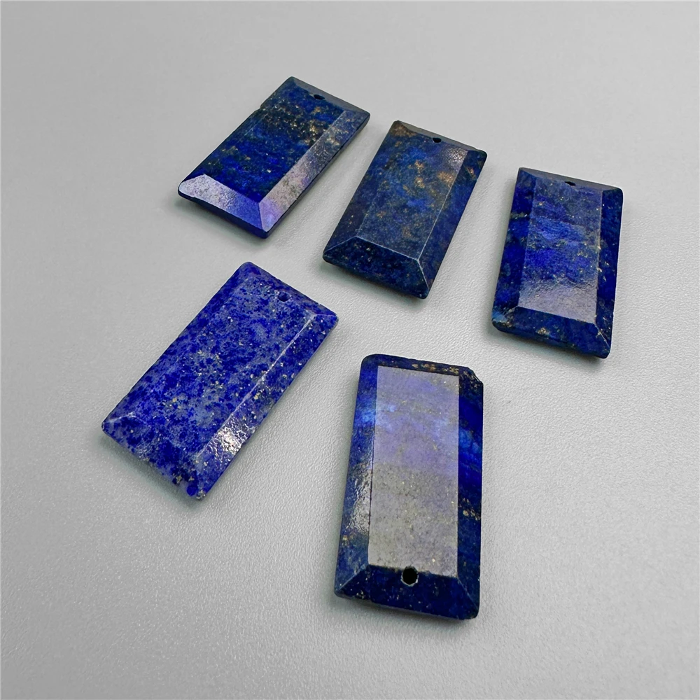 13X25mm Natural Stone Pendants Rectangular Shape Lapis Lazuli Labradorite Quartzs Gems Charms For Men Couple Reiki Necklace DIY