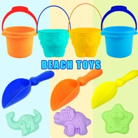 6PCS Beach Sensory Bucket Toy Cartoon Dinosaur Sand Plage Set Ocean Animal For Parent-Children Interactive Beach Water Play Toys 1