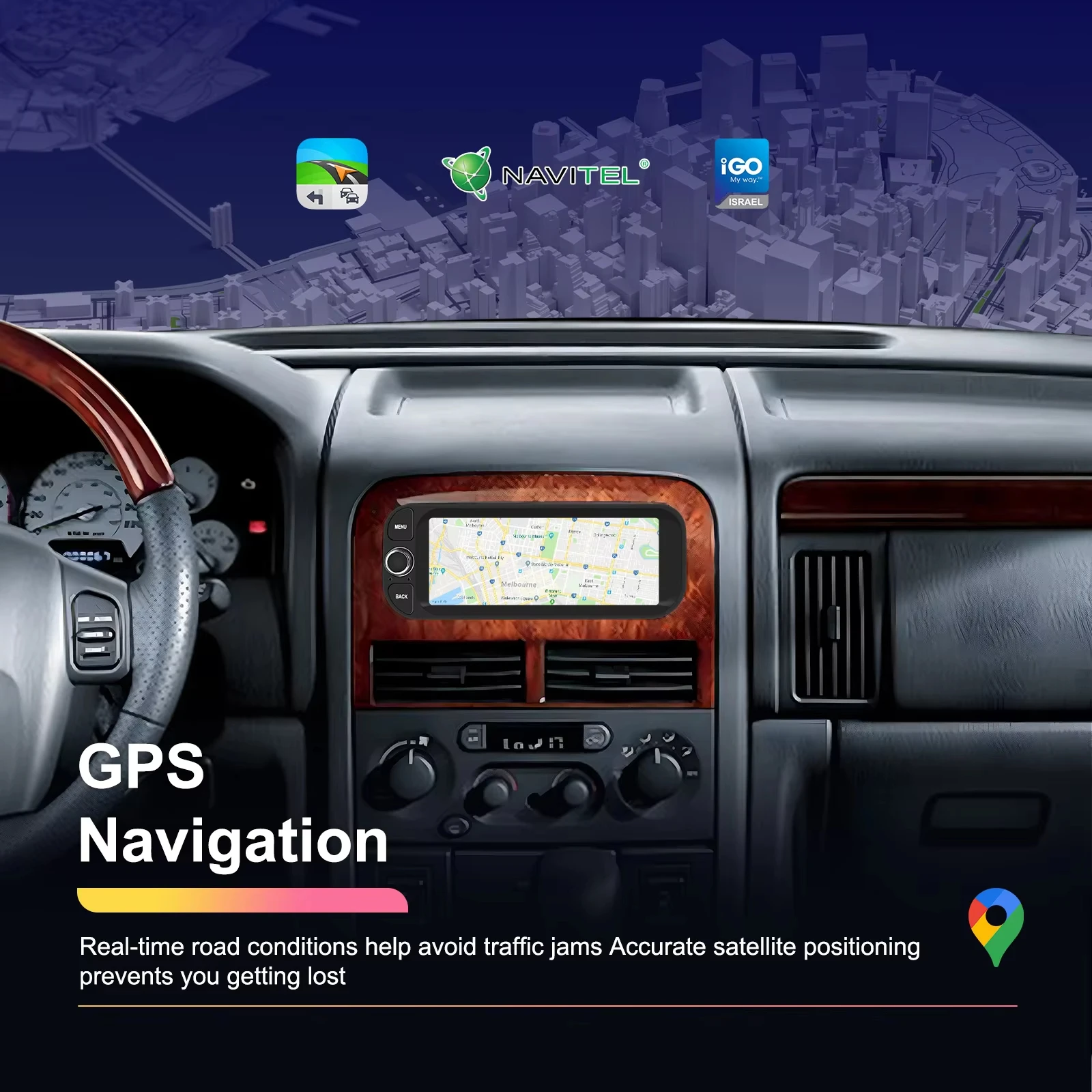 Radio Android Podofo CarPlay para Jeep Chrysler 300M Dodge 2002-2005, reproductor multimedia para coche, 2din, GPS, estéreo, RDS, sistema inteligente 5