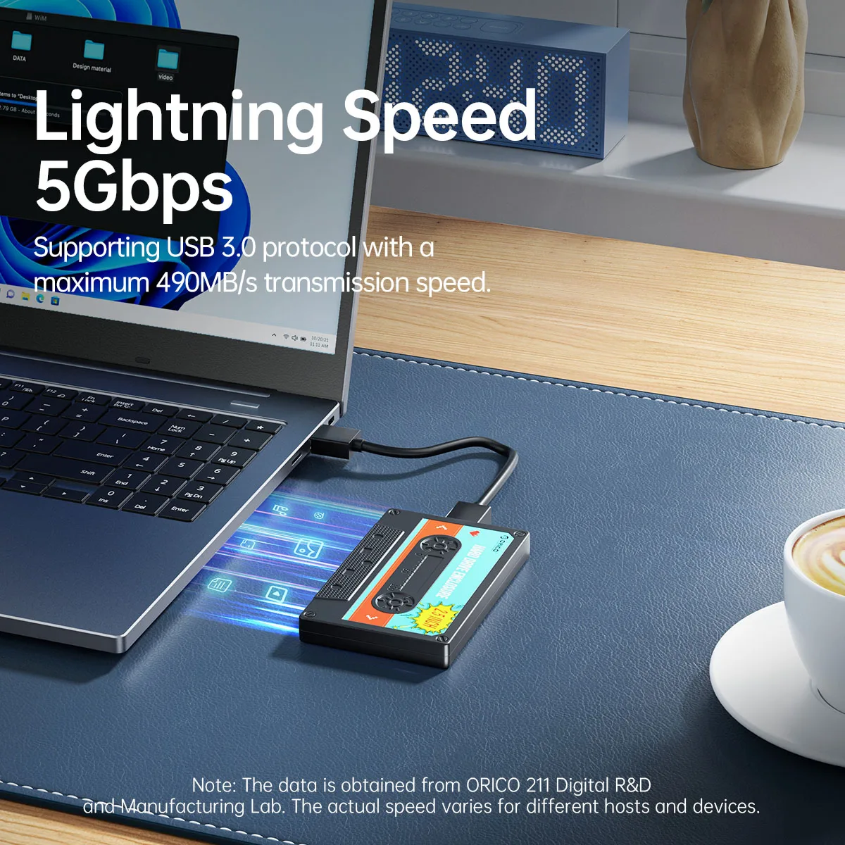 Orico-case Disco Rígido Externo com Adesivo Faça Você Mesmo Gabinete Hdd Sata para Usb 3.0 5gbps 6gbps Tipo-c Acessórios para pc 25 - Imagem 5