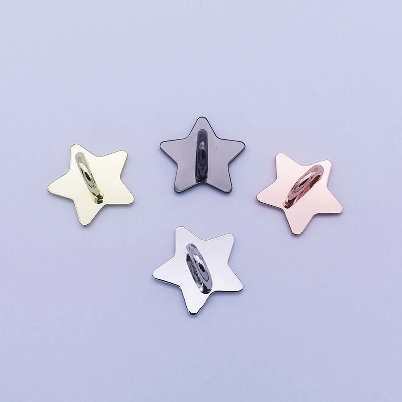 2/4PCS 접착 금속 별 문 활 전화 매력 홀더 전화 케이스 손가락 반지 스탠드 후크 버클 매력 걸쇠 액세서리 문자열