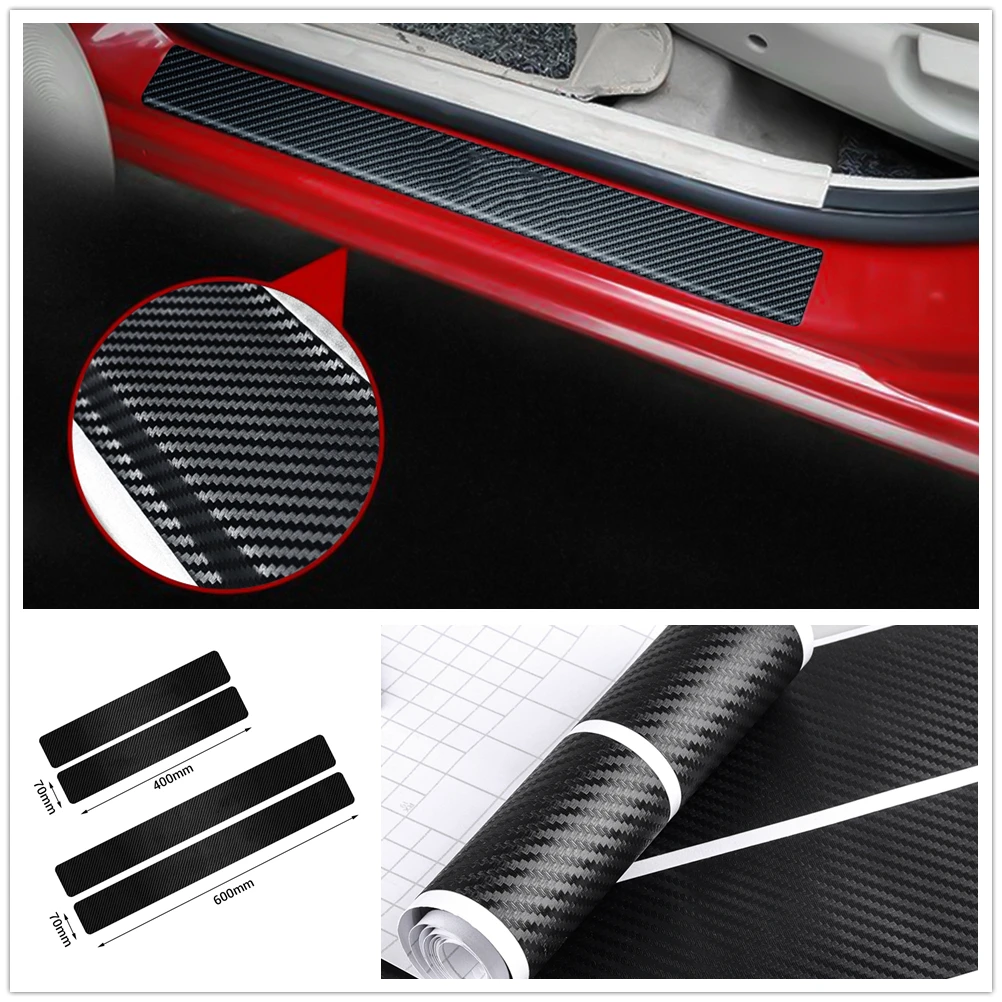 Carbon Fiber Car Door Sill Guard Sticke for Volkswagen VW Passat b5 b6