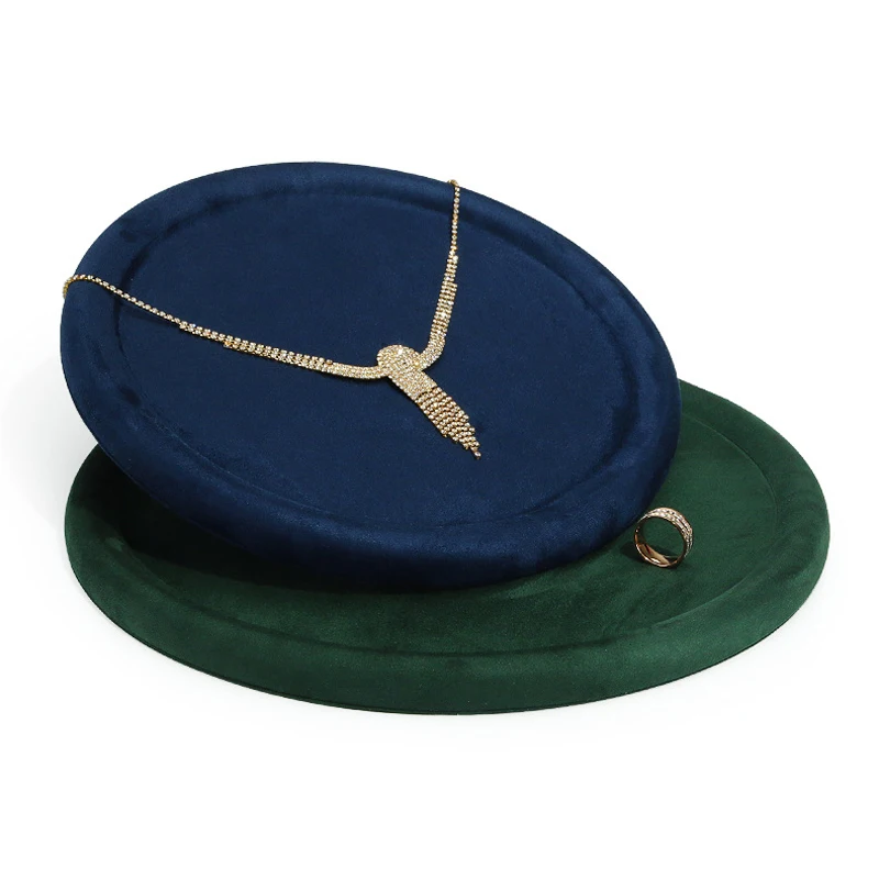 Necklace Ring Earring Bracelet Ornaments Display Tray Display Counter Jewelry Storage Tray Velvet Leather Look Pallet