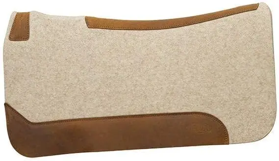 Weaver Leather Equine Contoured Wool Blend Felt Saddle Pad-Moisture-Wicking Blend for Comfort-All Purpose Equine Saddle Cush