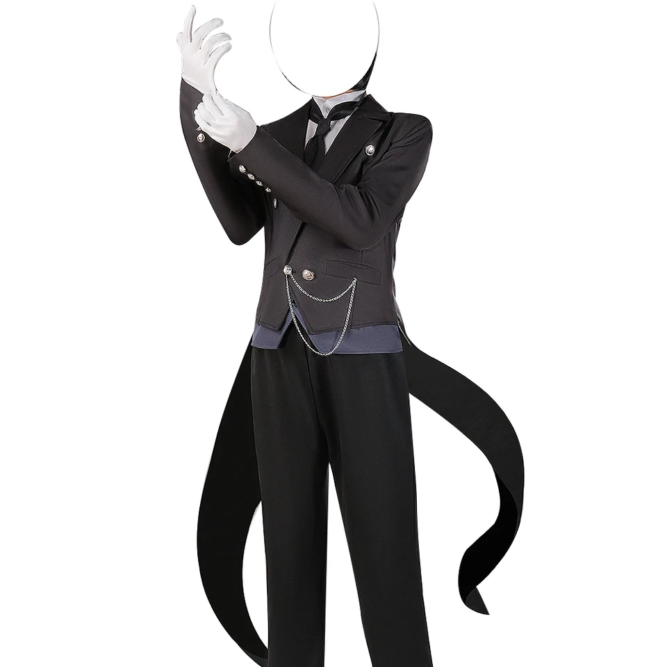 Sebastian Michaelis Cosplay Anime【S-3XL】 DokiDoki Sebastian Cosplay Uniform  Men Halloween Costume Plus Size - AliExpress, image size:960x960