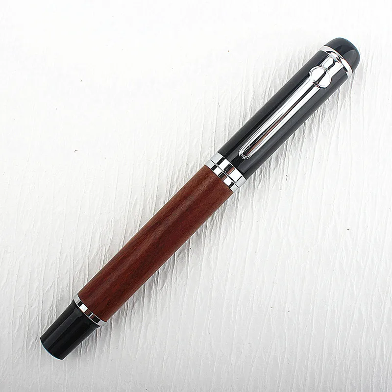 Luxury Quality wood  Fountain Pen Extra Fine EF/F Nib Classic Design with Converter, Metal Writing Pens