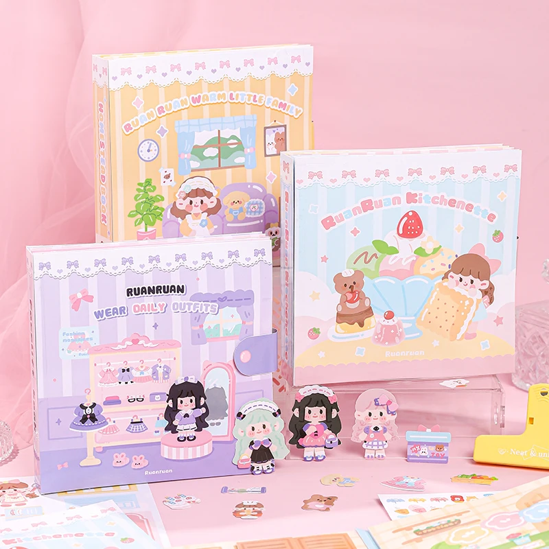 

4pcs/Lot Soft Sweetheart Cabin Quiet Book Sticker