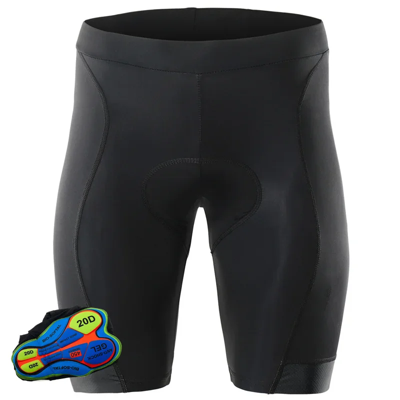Men's Black Cycling Shorts MTB Bike Bicycle 20D Padded Bib Short MTB Shorts Elastic Bicycle Pants