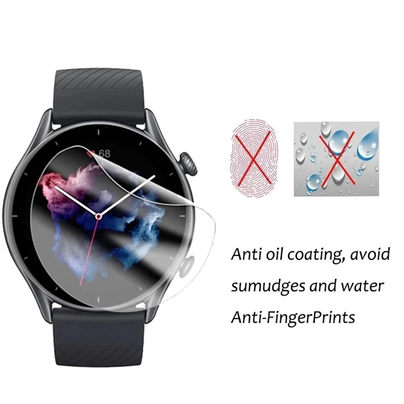 Hydrogel Protective Film Set - Premium Smartwatch Screen Protectors, 4-Pack