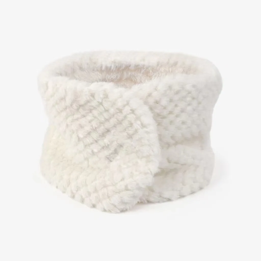 New Plush Scarf Winter Women Solid Color Ring Scarf All-match Thick Imitation Rabbit Fur Scarf Women Luxury  Feminino Inverno