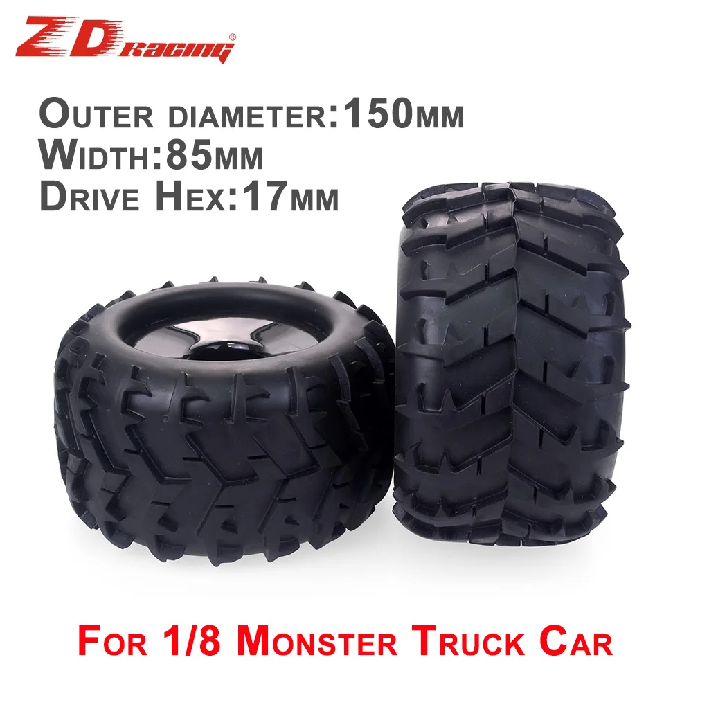 ZD Racing 2 шт. 150 мм колесо шины монстр-Трак колеса 17 Hub Hex для Redcat Hsp KyoshoTraxxas Trx4 1/8