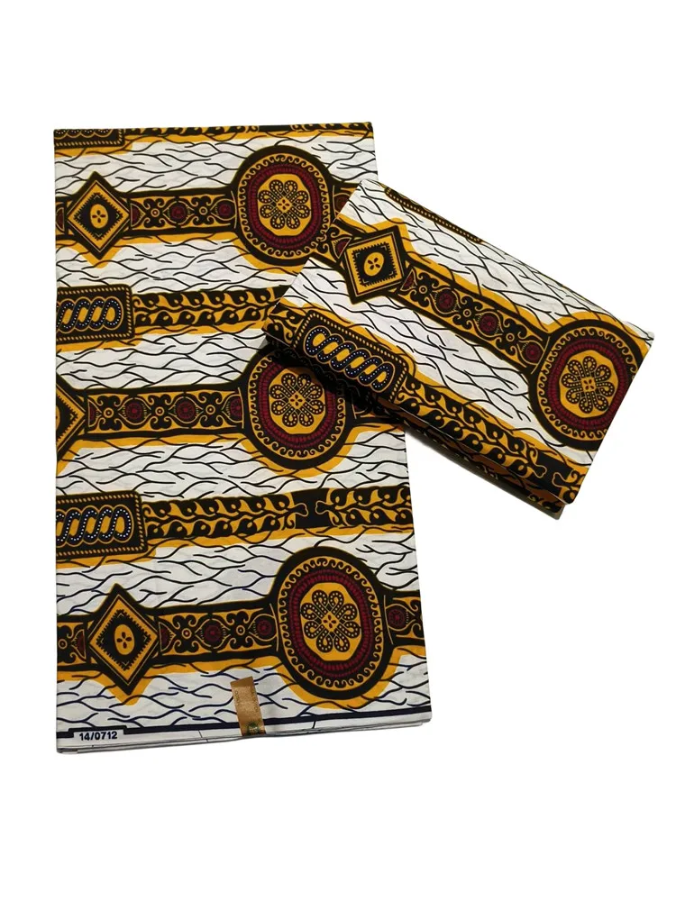

Latest African Wax Prints Fabric Classical Veritable Real Wax Ankara Wax 6Yards African 100% Cotton Fabric For Party Dress L166
