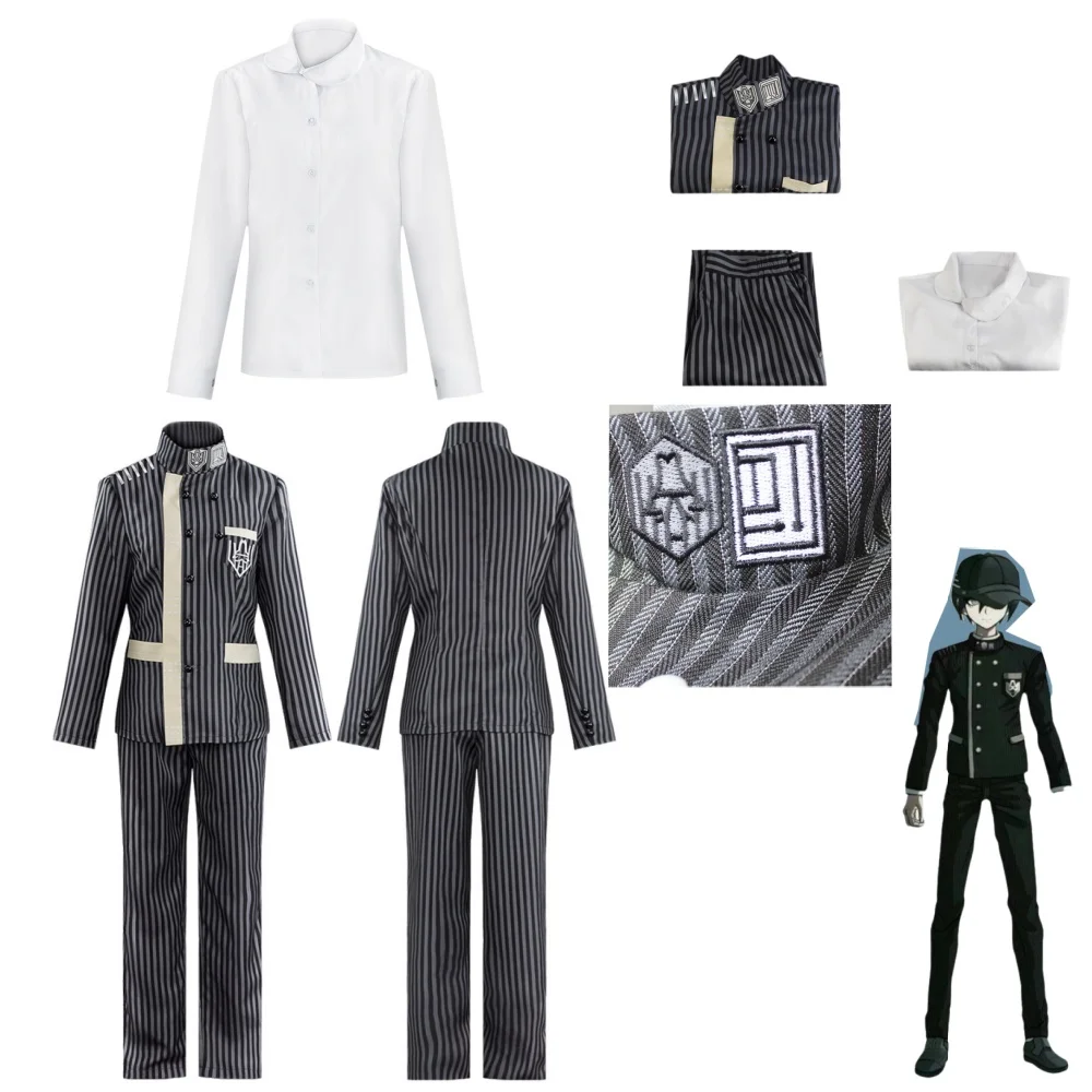 Saihara Shuichi Cosplay Costume Anime Super Danganronpa Uniform for Men Halloween