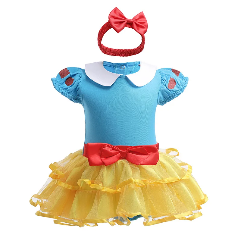Baby TUTU Romper Dress With Headband Infant Baby Girl Clothes Size 3-18M Lovely Design Baby Clothes Party Photos Dresses