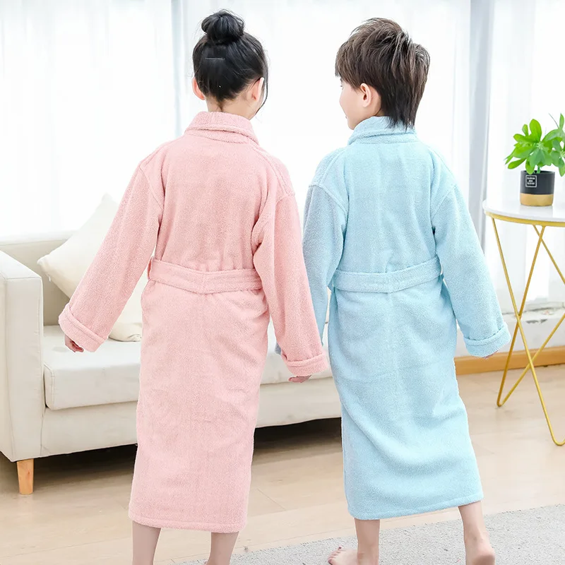 Children's Bathrobes Arrival Flannel Bathrobe for Boys and Girls Hooded Bear Bathrobes Baby Dressing Gowns Winter Sleepwear