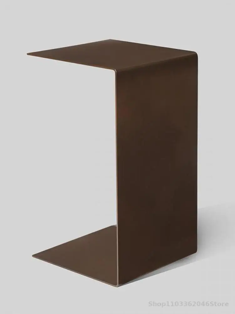 Italian Style Minimalist Sofa Side Table Simple Style C Type Bedside Table Light Luxury Modern Designer Movable Corner