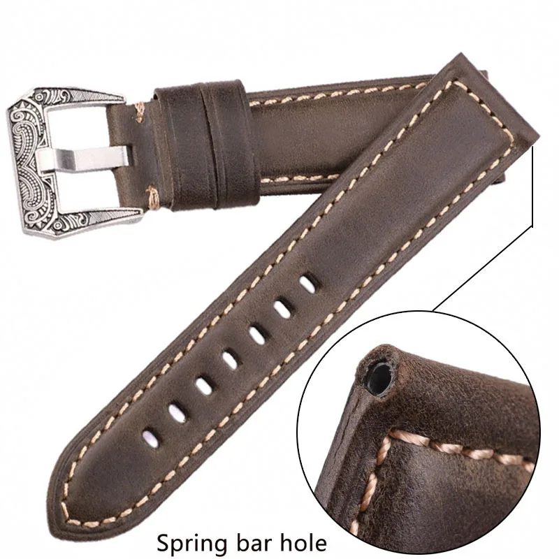 Elegant Multicolor Genuine Leather Watch Band Bracelet