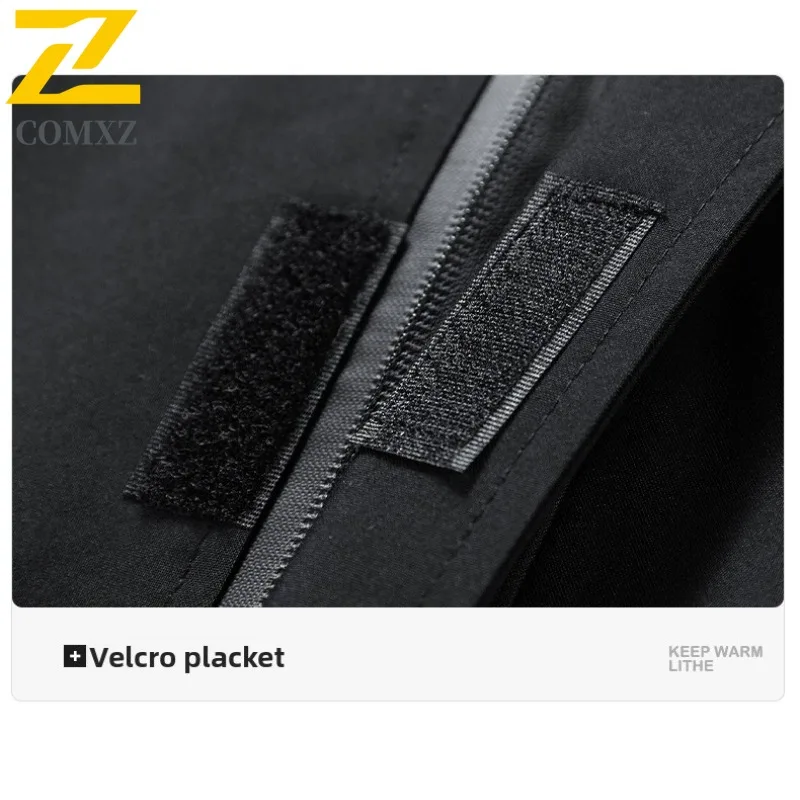 COMXZ Mens Jacket High Quality Hooded Outdoor Camping Multi Functional Windbreaker Daily Style Lightweight Autumn Outerwear