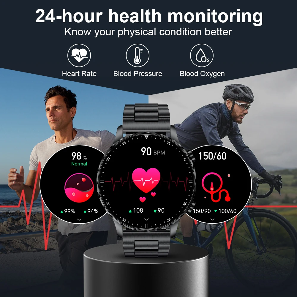 LIGE 2026 Smart Watch For Men Bluetooth Call Waterproof Watches Health Monitoring Outdoor Sports Smartwatch Herren Reloj Hombre