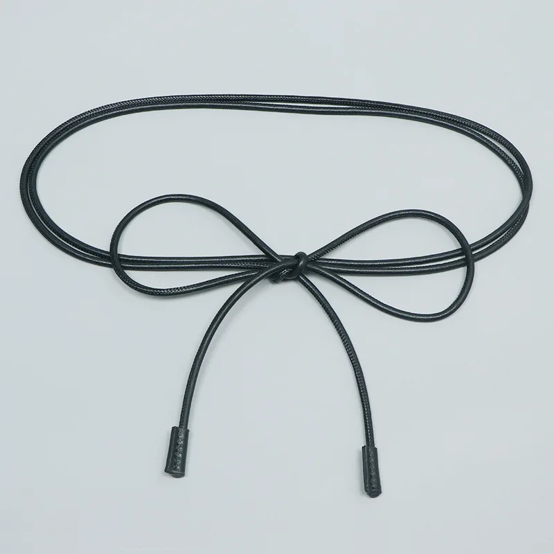 240CM New Female Waist Chain Thin Belt Simple Decoration Tie with Dress Long Waist Rope Knotted Vintage Dresses String Waistband