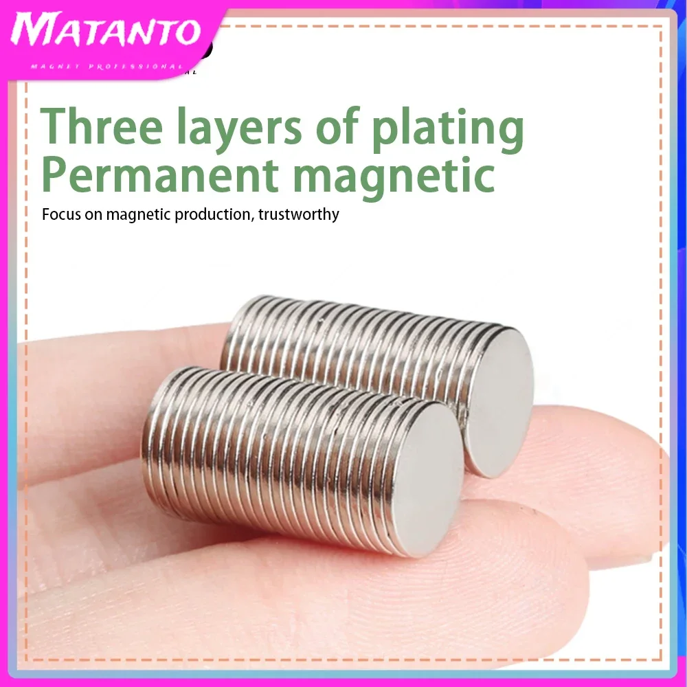 

100/200/500PCS 10x1mm Thin Neodymium Strong Magnet Permanent Magnet Powerful Magnetic Round Magnet