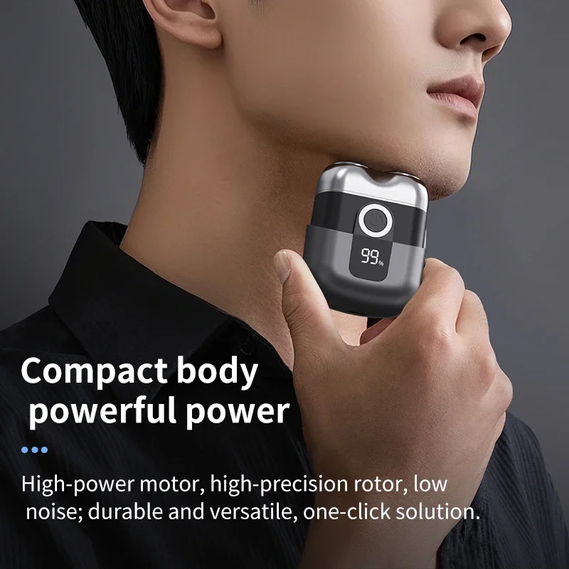 Compact Electric Shaver for Men with Fast Charging