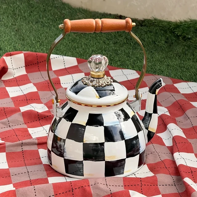 Harlequin Check Tea Kettle 20