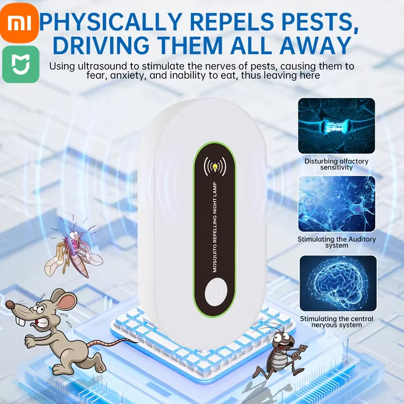 Xiaomi Electric mosquito killer lamp ultrasonic Repel mosquitoes rat insects household electronic mosquito killer EU/US/UK Plug mosquito killer lamp